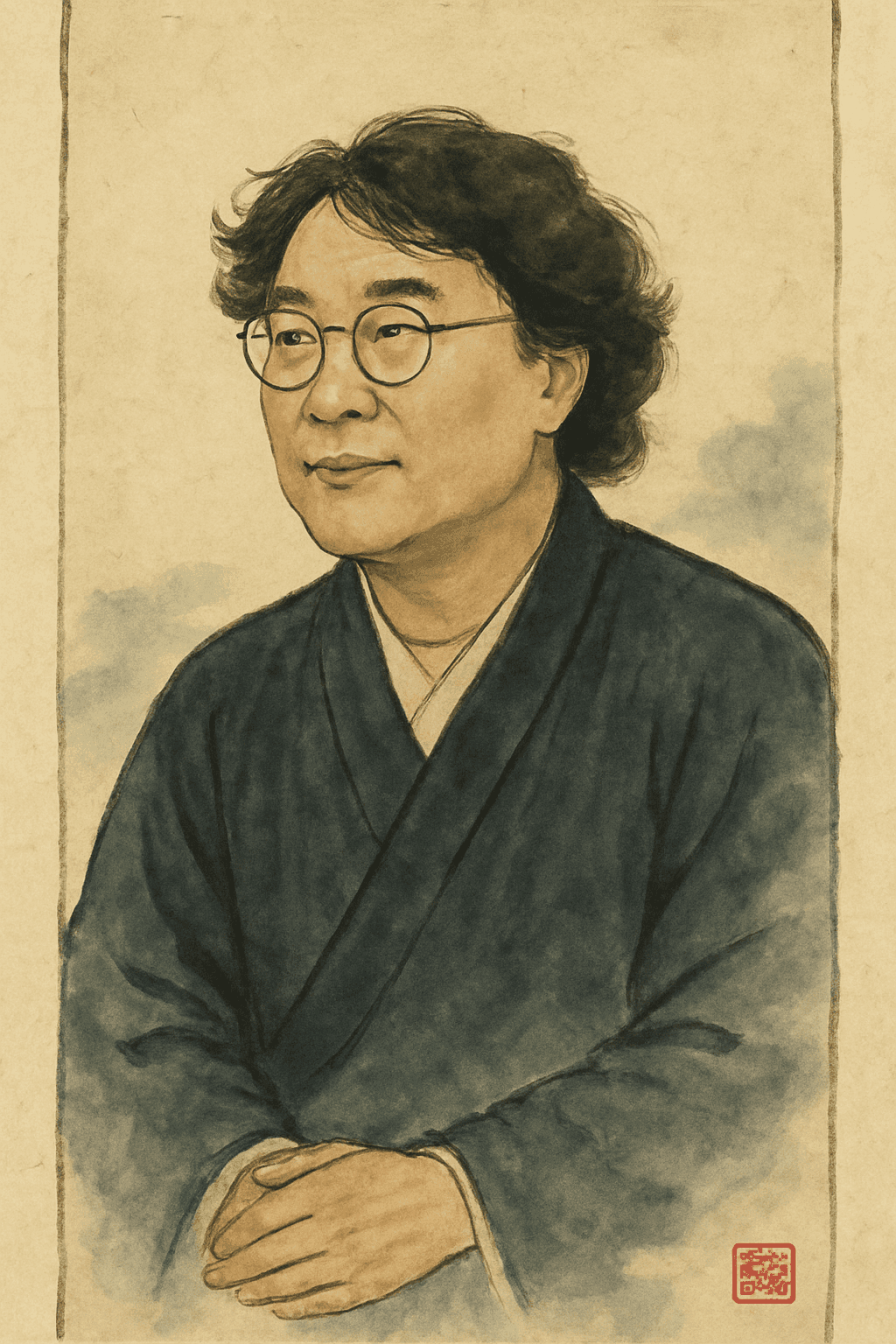 봉준호 한국화 인물 초상