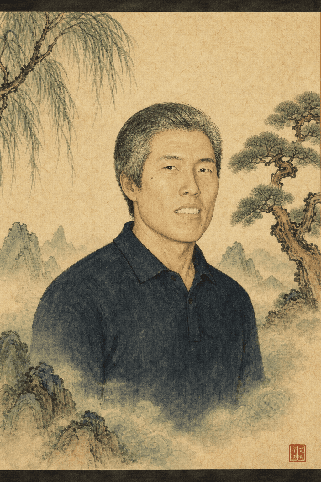 차범근 한국화 인물 초상