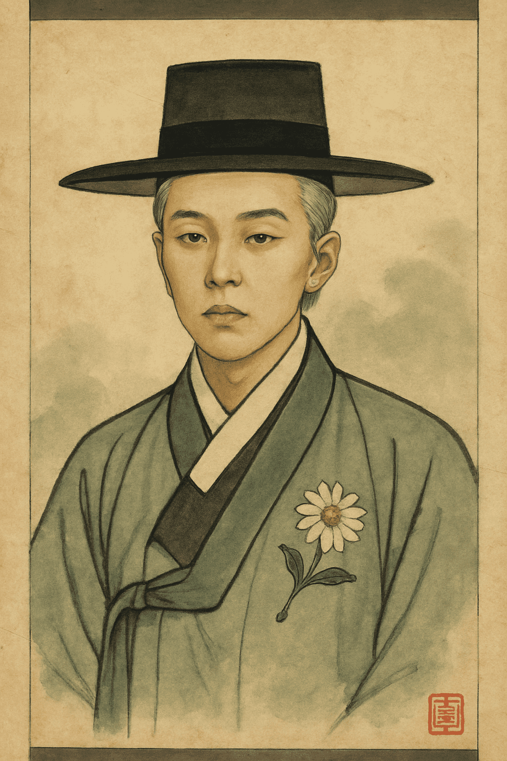 지드래곤 (권지용) 한국화 인물 초상