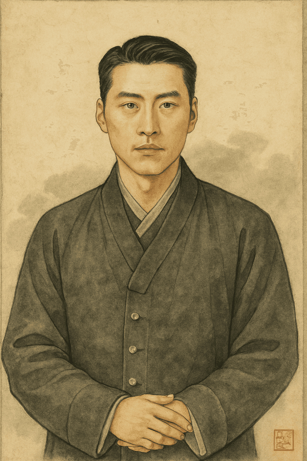 현빈 한국화 인물 초상