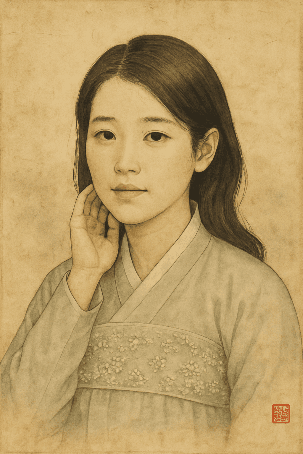 아이유 (이지은) 한국화 인물 초상