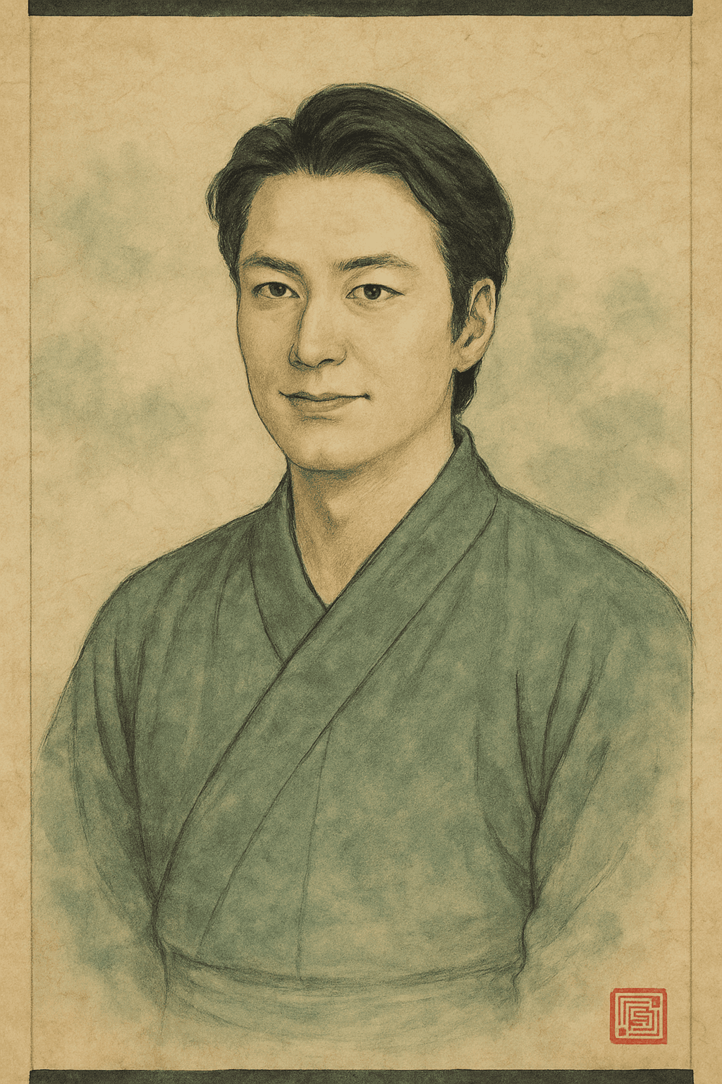 이민호 한국화 인물 초상