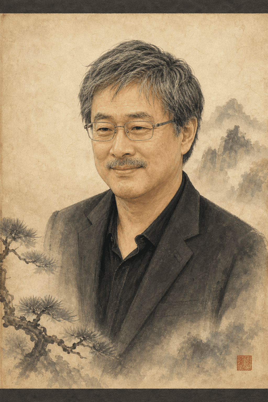 박찬욱 한국화 인물 초상