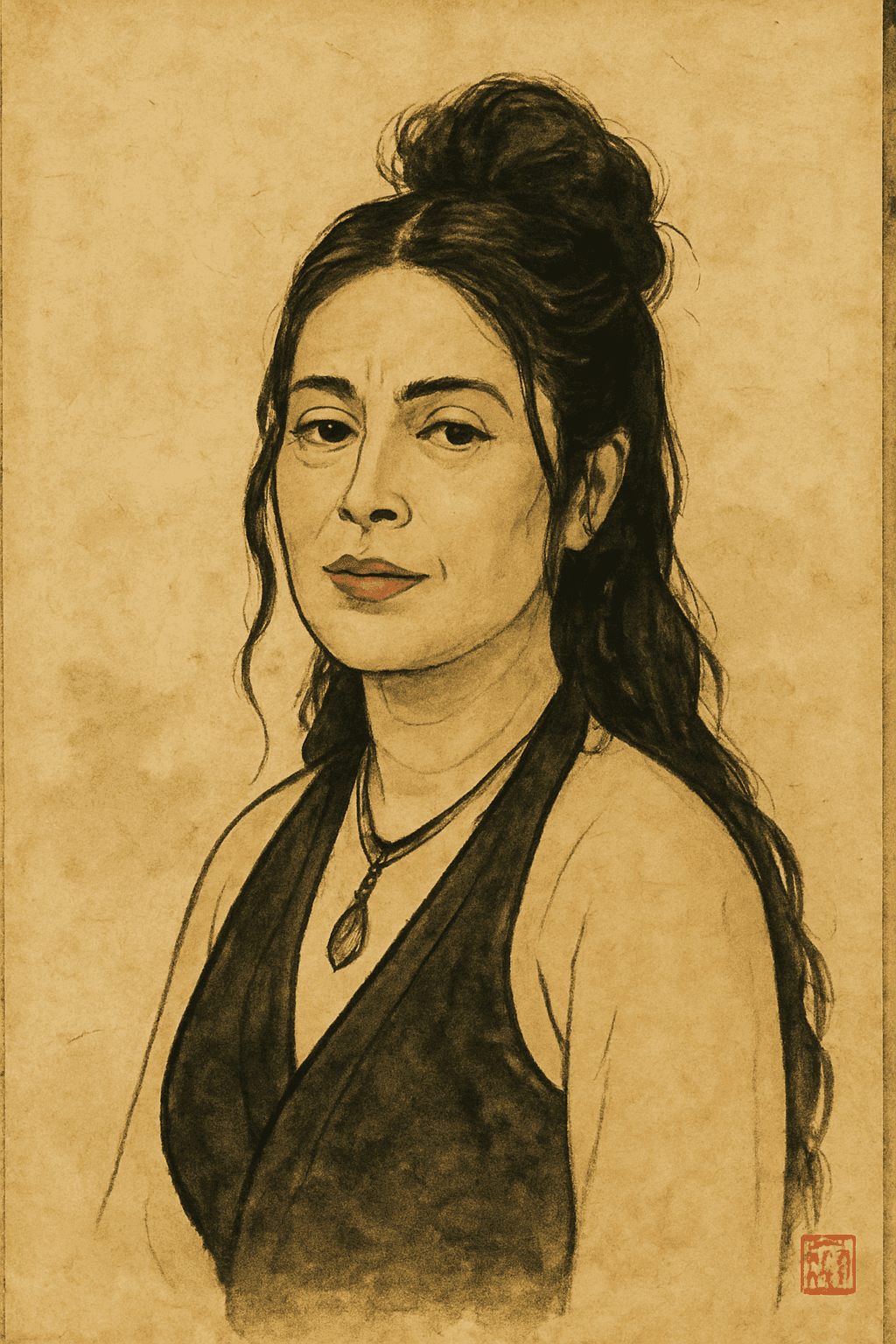살마 하이에크 한국화 인물 초상